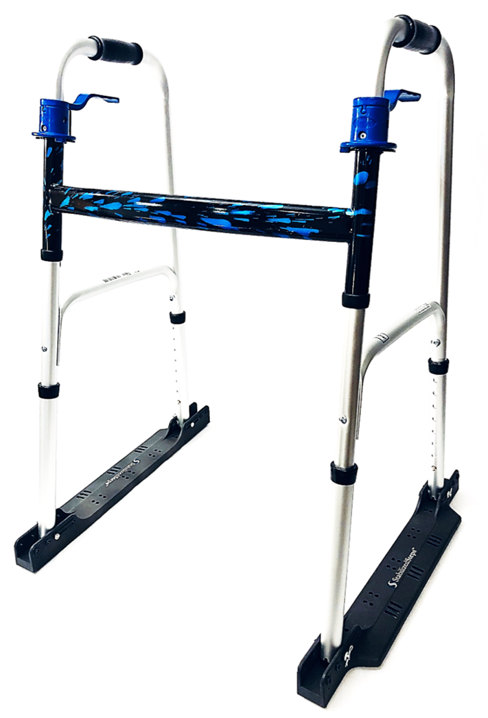 Folding Walker with Stabilizer Kit and Rubber Feet Pads